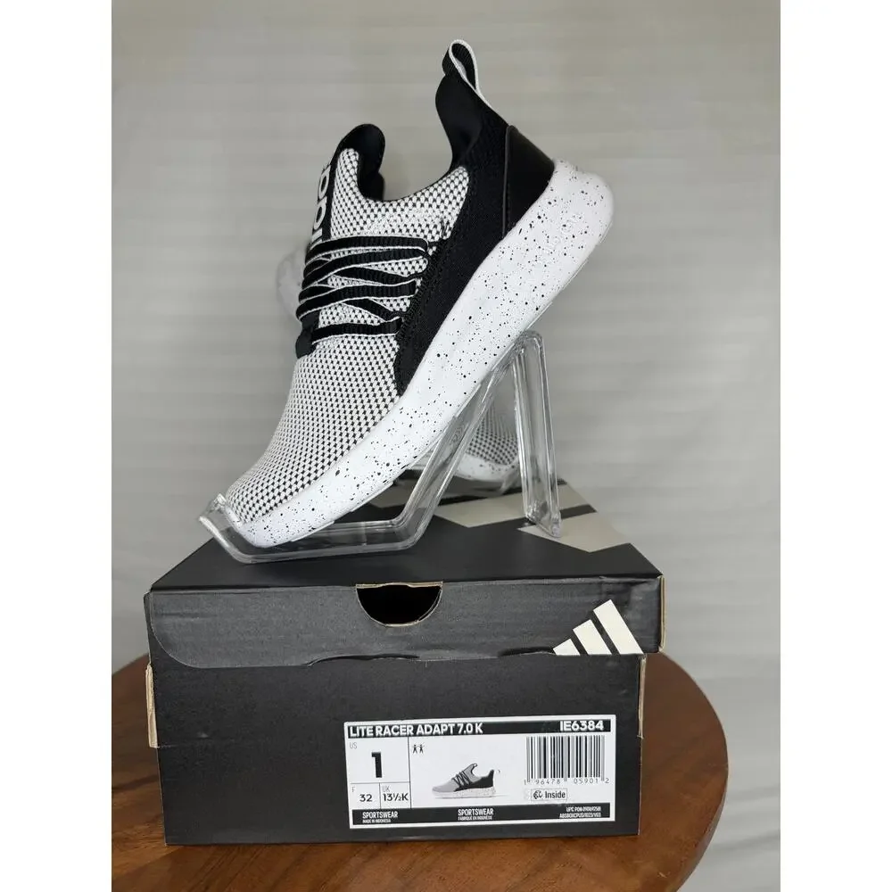 Adidas Lite Racer Adapt 7.0 Kids Size 1 Slip On Sneakers NWT